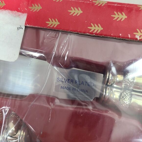 NEW Vintage 1998 Wallace Silversmiths Set Of 4 Spreaders Silver Plated Santa's - Picture 5 of 7